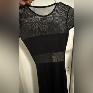 Black mini skater dress